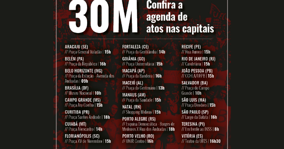 Minuto a Minuto | 30m: Brasil em luta pela educação e contra a reforma da Previdência