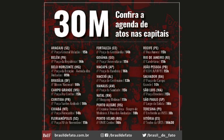 Minuto a Minuto | 30m: Brasil em luta pela educação e contra a reforma da Previdência