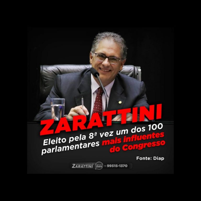 Zarattini é eleito pela 8ª vez um dos parlamentares mais influentes do Congresso Nacional