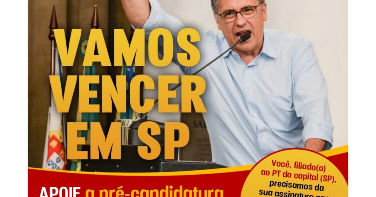 APOIE a pré-candidatura de Zarattini a prefeito de São Paulo pelo PT