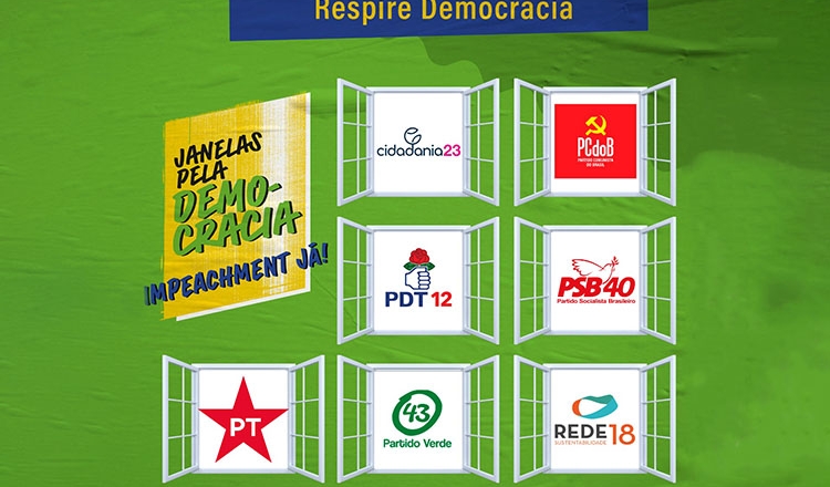 PT participa do ‘Janelas pela Democracia’, com outros partidos de oposição