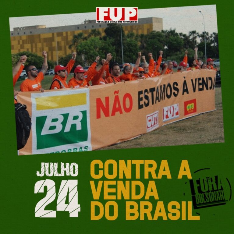 É neste sábado: FUP e sindicatos nas ruas por “Fora Bolsonaro”. Veja os locais dos atos