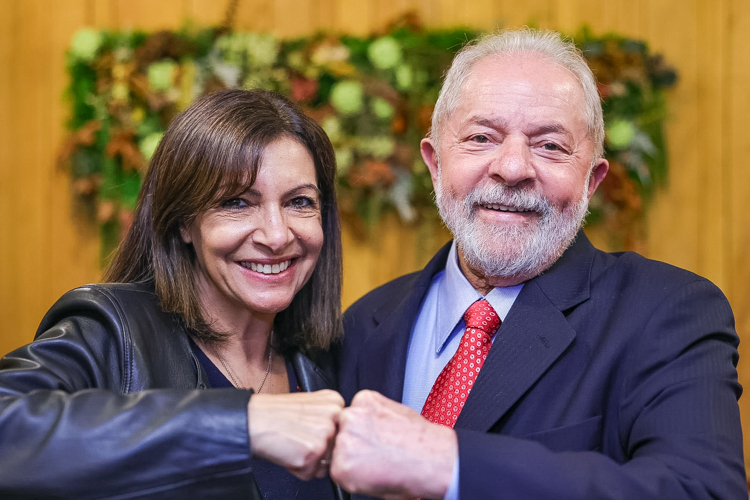 Lula se encontra com a prefeita de Paris, Anne Hidalgo