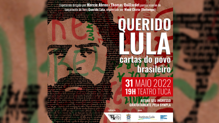 Livro “Querido Lula: cartas a um presidente na prisão”: artistas darão voz a cartas em lançamento