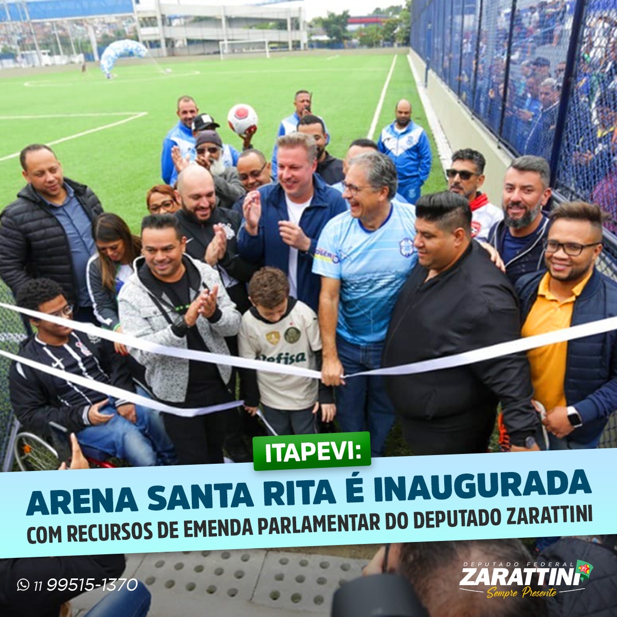 Arena esportiva construída com recursos enviados por Zarattini é inaugurada em Itapevi