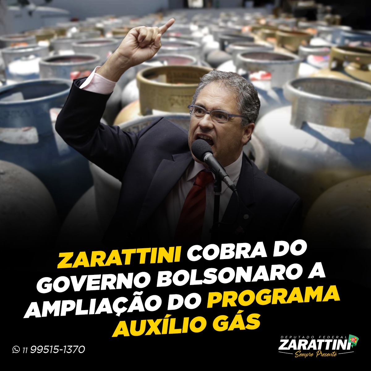 Zarattini cobra ampliação do programa auxílio gás