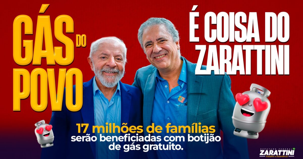Gás do Povo vai beneficiar 17 milhões de famílias, anuncia Lula ao lado de Zarattini