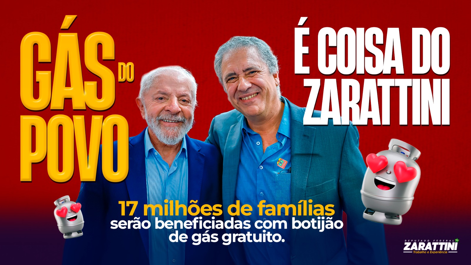 Gás do Povo vai beneficiar 17 milhões de famílias, anuncia Lula ao lado de Zarattini